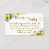 Lemon Citrus Summer Book Anfrage Kinderdusche Begleitkarte (Vorderseite)
