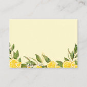 Lemon Citrus Summer Display Showdusche Brautparty Begleitkarte (Rückseite)