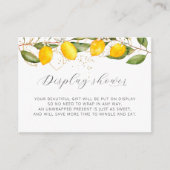 Lemon Citrus Summer Display Showdusche Brautparty Begleitkarte (Vorderseite)
