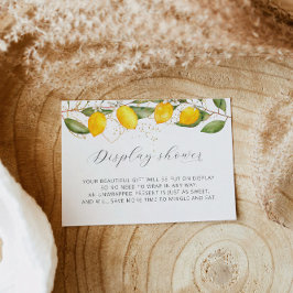 Lemon Citrus Summer Display Showdusche Brautparty Begleitkarte