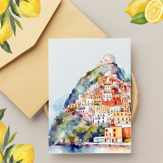 Lemon Citrus Summer Italienisches Brautparty Dankeskarte