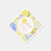Lemon Citrus Summer Lemonade 1st Birthday Party  Serviette (Ecke)