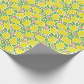 Lemon Citrus Summer Vintag Pattern Geschenkpapier (Ecke)