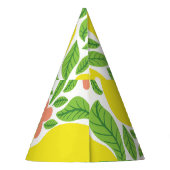 Lemon Citrus Summer Vintag Pattern Partyhütchen (Rückseite)