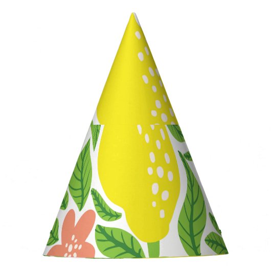 Lemon Citrus Summer Vintag Pattern Partyhütchen (Vorderseite)