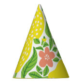 Lemon Citrus Summer Vintag Pattern Partyhütchen (Rechts)