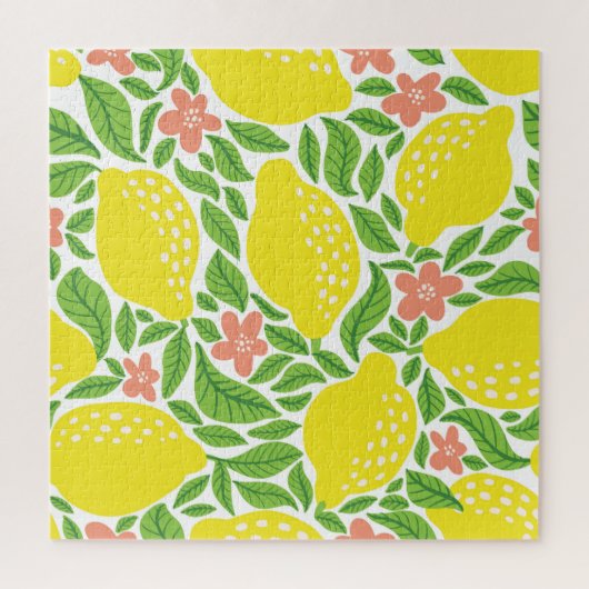 Lemon Citrus Summer Vintag Pattern Puzzle (Vertikal)