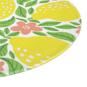 Lemon Citrus Summer Vintag Pattern Schneidebrett (Ecke)