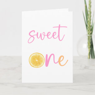 Lemon Citrus Sweet One Happy Birthday Card Karte