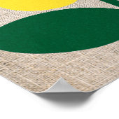 Lemon Citrus Tree II Branch Yellow Green Abstrakt Poster (Ecke)