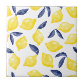 Lemon Citrus Wasserfarbe Mittelmeer Fliese (Vorderseite)