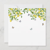 Lemon Citrus Watercolor Baby Sprinkle Einladung (Rückseite)