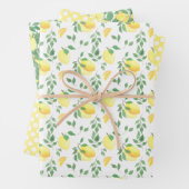 Lemon Citrus Watercolor Geschenkpapier Set (Beispiel)