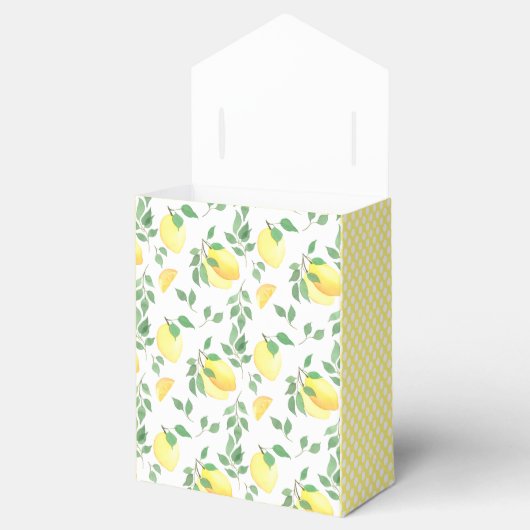 Lemon Citrus Watercolor Geschenkschachtel (Geöffnet)