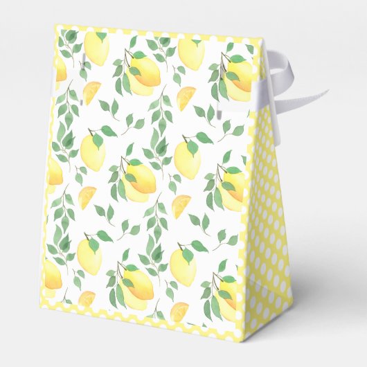 Lemon Citrus Watercolor Geschenkschachtel (Rückseite)