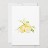 Lemon Citrus Watercolor Hochzeit speichern das Dat Save The Date (Rückseite)