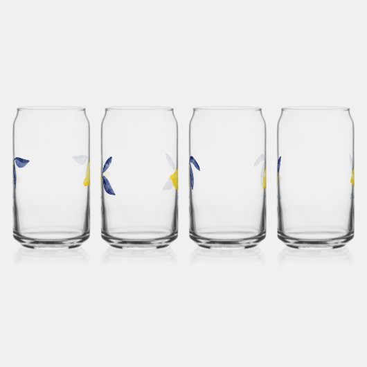 Lemon Citrus Watercolor Personalisierter Name Dosenglas (Links)