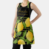 Lemon Citrus Watercolor Script Name Stilvoller Koc Schürze (InSitu)