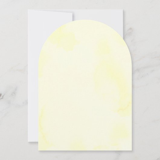 Lemon Citrus Watercolor Wedding Einladung (Rückseite)