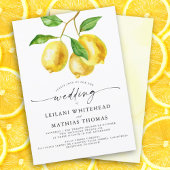 Lemon Citrus Watercolor Wedding Einladung