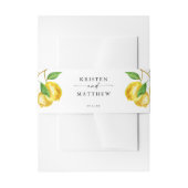 Lemon Citrus Watercolor Wedding Einladungsbanderole (Vorderseite Beispiel)