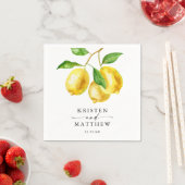 Lemon Citrus Watercolor Wedding Serviette (Beispiel)