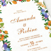 Lemon Citrus Wedding Invitation Einladung