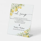 Lemon Citrus Wedding Oh Snap Signon Sockelschild (Vorderseite)