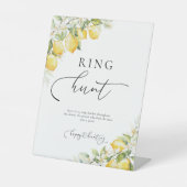 Lemon Citrus Wedding Ring Hunt Sign Sockelschild (Vorderseite)