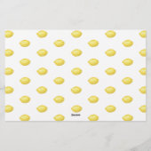 Lemon Citrus - Wer bin ich Brautparty-Spiel Briefpapier (Rückseite)