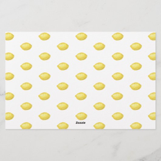 Lemon Citrus - Wer bin ich Brautparty-Spiel Briefpapier (Rückseite)