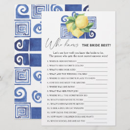 Lemon citrus - Wer kennt das beste Spiel der Braut