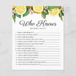 Lemon Citrus Wer Mommy Baby Game kennt