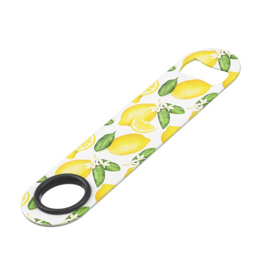 Lemon Citrus White Speed Flaschenöffner (Vorderseite Schrägansicht)