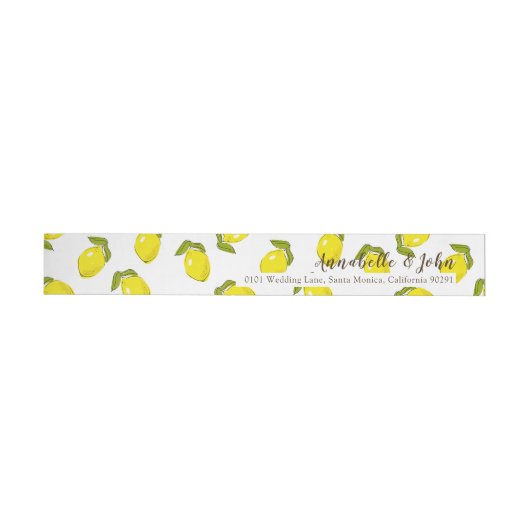 Lemon Citrus White Wraparound Label (Person)