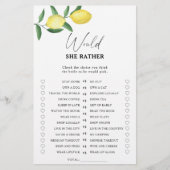 Lemon Citrus - Würde sie lieber Brautparty (Vorderseite)