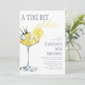 Lemon cocktail A tini bit Older 30th Birthday  Einladung (Stehend Vorderseite)
