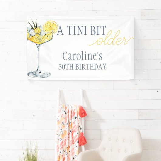 Lemon-Cocktail Ein bisschen älter 30. Geburtstag Banner (Insitu)