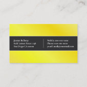 Lemon Color Business Card Visitenkarte (Rückseite)