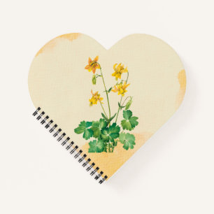 Lemon Columbine Blume Notizblock