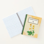 Lemon Columbine Blume Personalisierte Zusammensetz Notizblock (Innenseite)