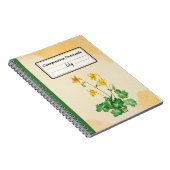 Lemon Columbine Blume Personalisierte Zusammensetz Notizblock (Rechte Seite)