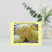 Lemon Cookie Rezept Postkarte (Stehend Vorderseite)