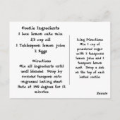 Lemon Cookie Rezept Postkarte (Rückseite)