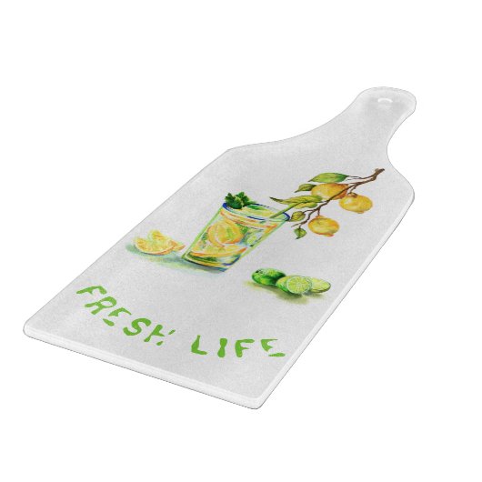 Lemon Cool Drink Lemonade Lemons Cutting Board Schneidebrett (Ecke)