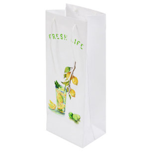 Lemon Cool Drink Party Wine Gift Bag - Benutzerdef Geschenktüte Für Weinflaschen