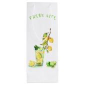 Lemon Cool Drink Party Wine Gift Bag - Benutzerdef Geschenktüte Für Weinflaschen (Rückseite)