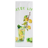 Lemon Cool Drink Party Wine Gift Bag - Benutzerdef Geschenktüte Für Weinflaschen (Vorderseite)
