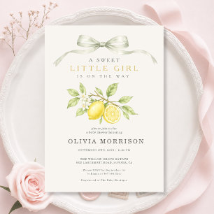 Lemon Coquette Bogen Baby Shower Einladung