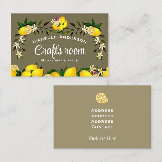 Lemon Craft Ash Gray Visitenkarte (Vorne/Hinten)